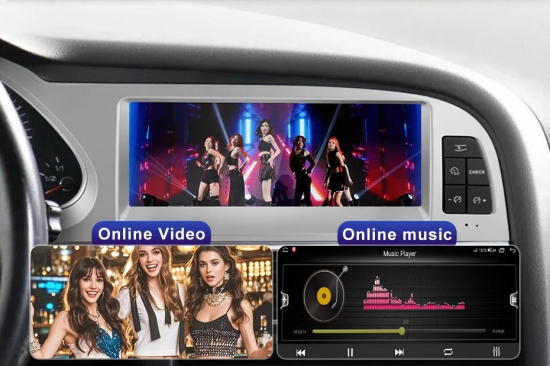 8,8 Android 14 Display Audi A6 C6 2005–2011 CarPlay & Android Auto